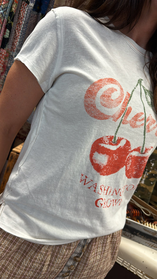 Cherries Graphic Knit Tee