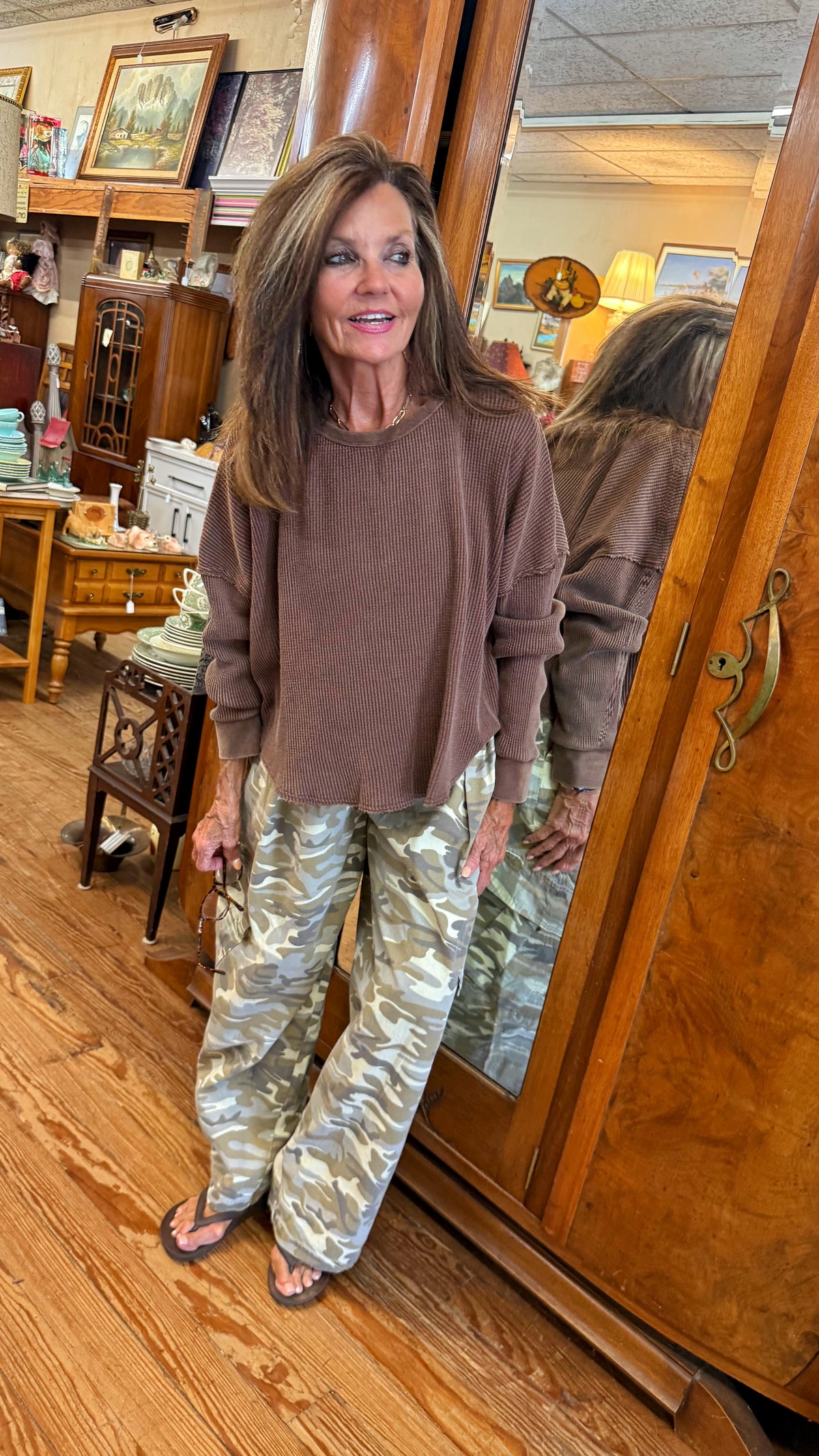 Mocha Wash Thermal Top