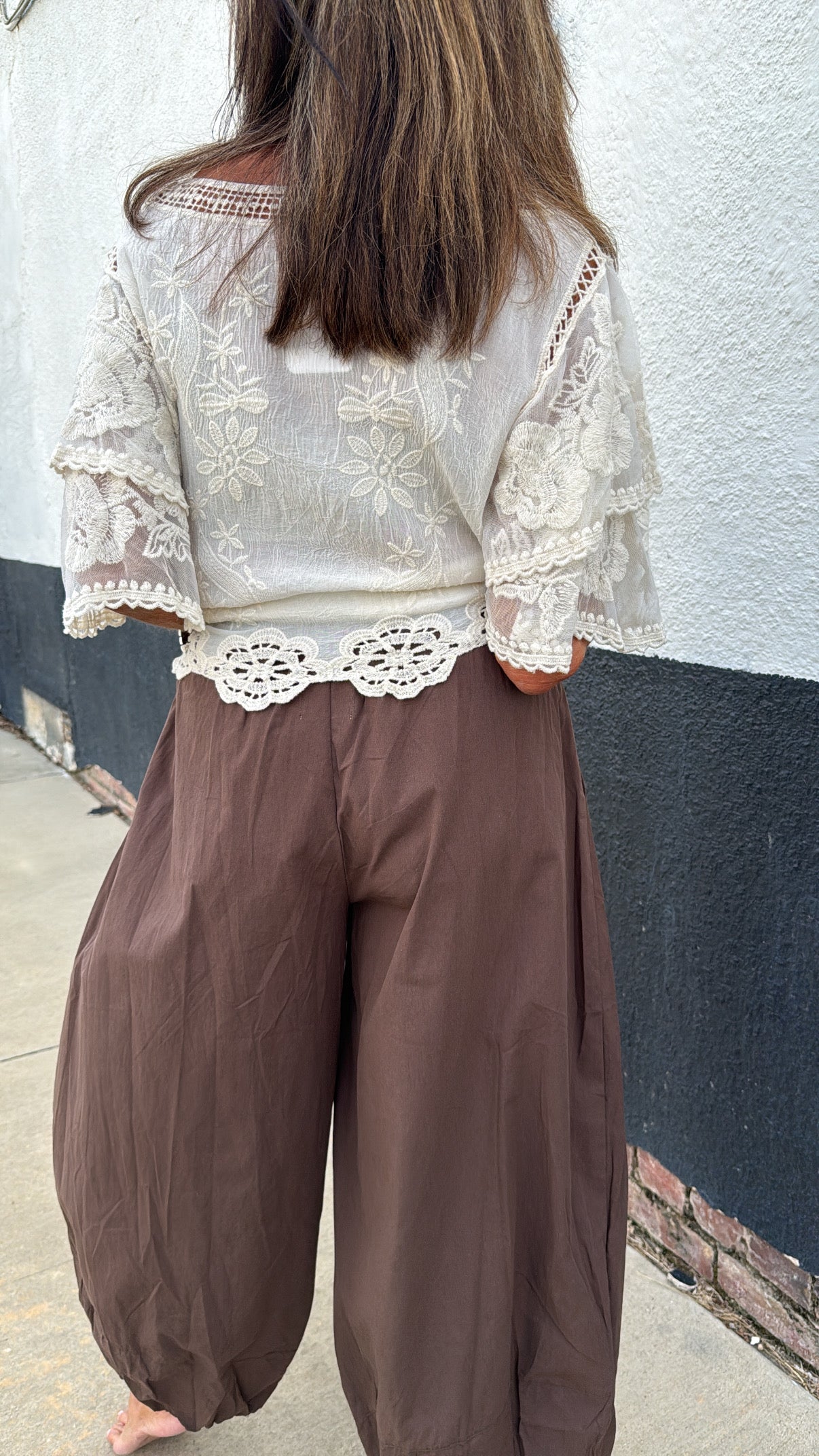 Mocha Balloon Pleated Pants