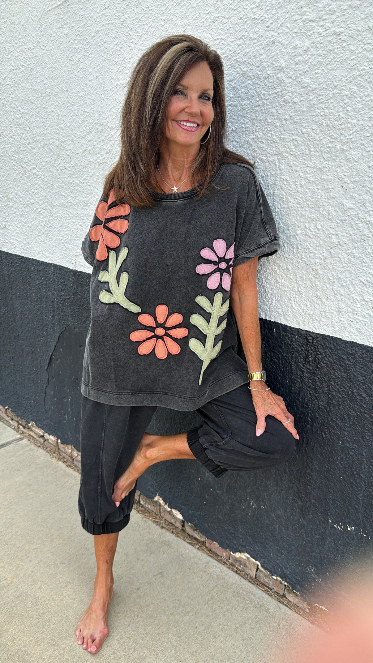 Wildflower Patchwork Washed Tee