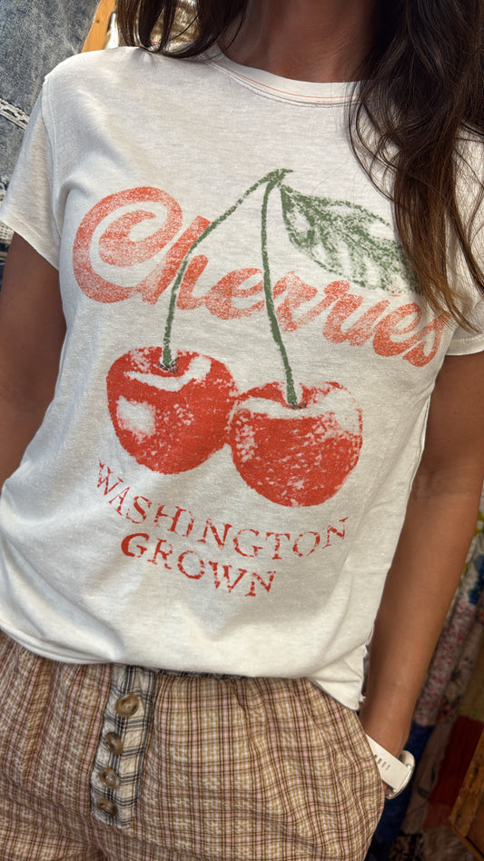 Cherries Graphic Knit Tee