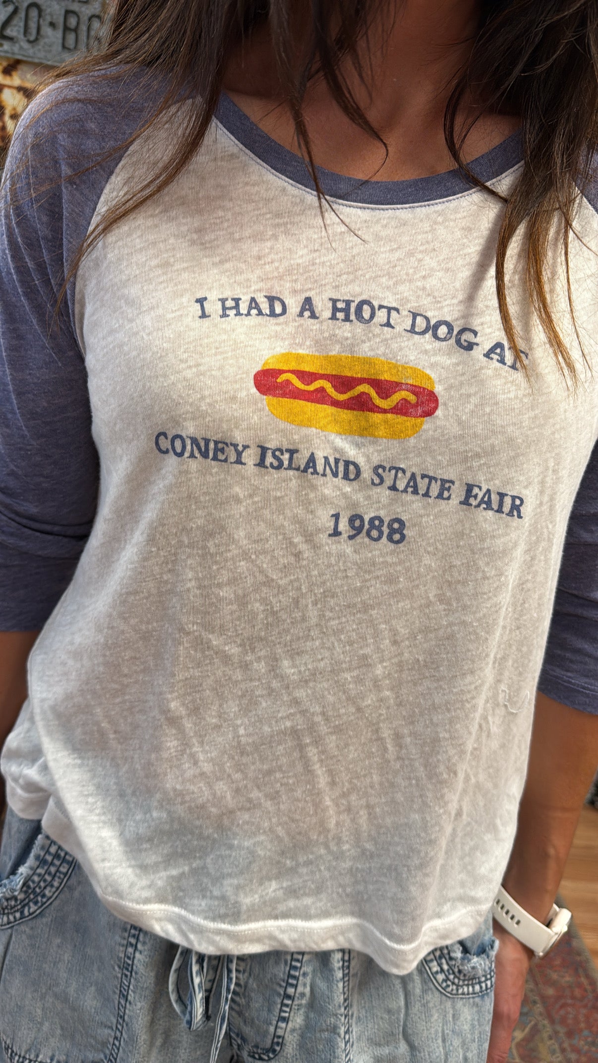 State Fair Hot Dog Raglan Tee