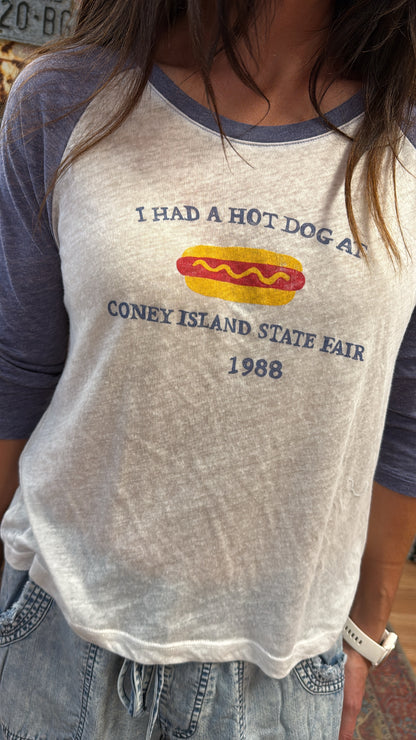 State Fair Hot Dog Raglan Tee