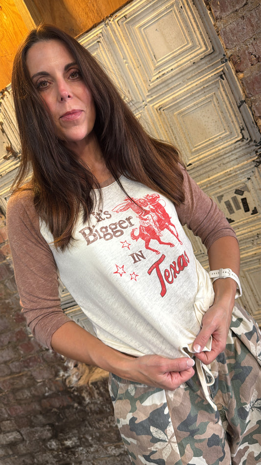 It's Bigger in Texas Raglan Tee