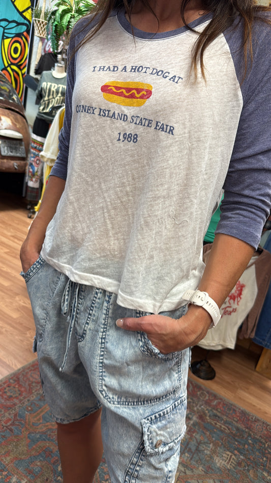 State Fair Hot Dog Raglan Tee