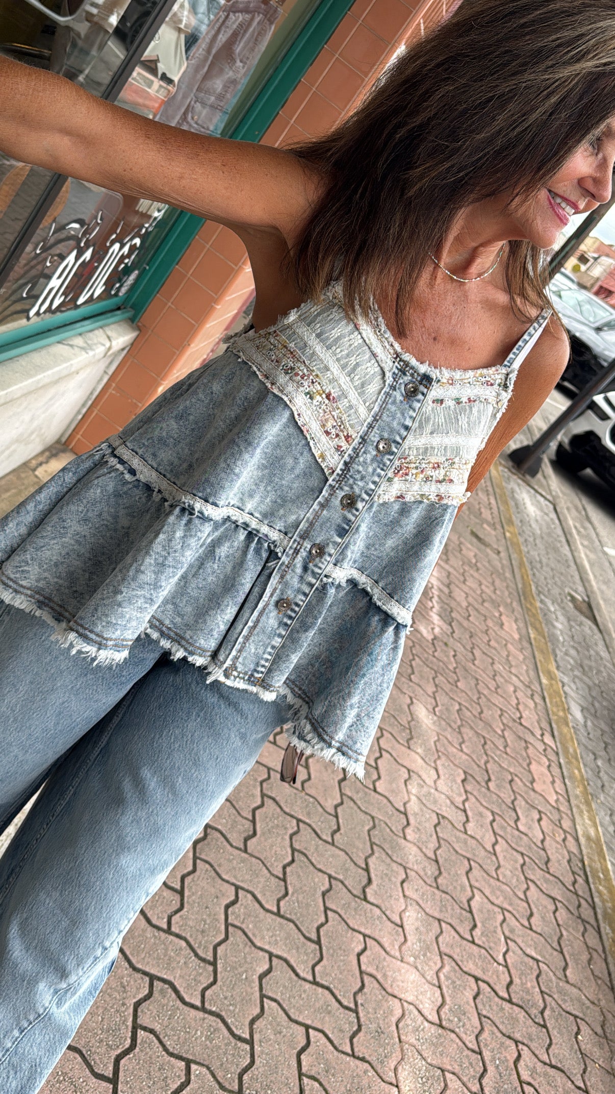 Washed Denim Tank