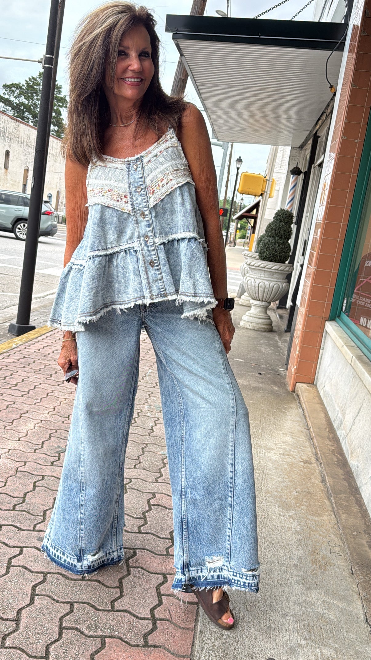 Washed Denim Tank