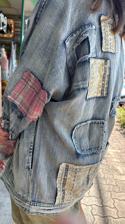 Wildflower Patchwork Denim Jacket