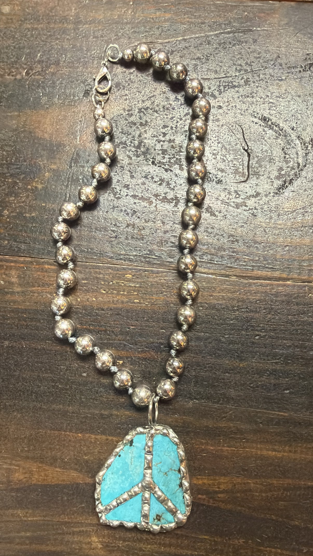 Turquoise Peace Pendant Necklace