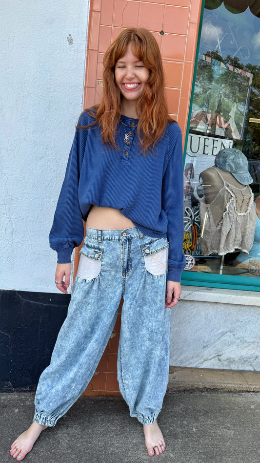 Lotus Bloom Balloon Jeans