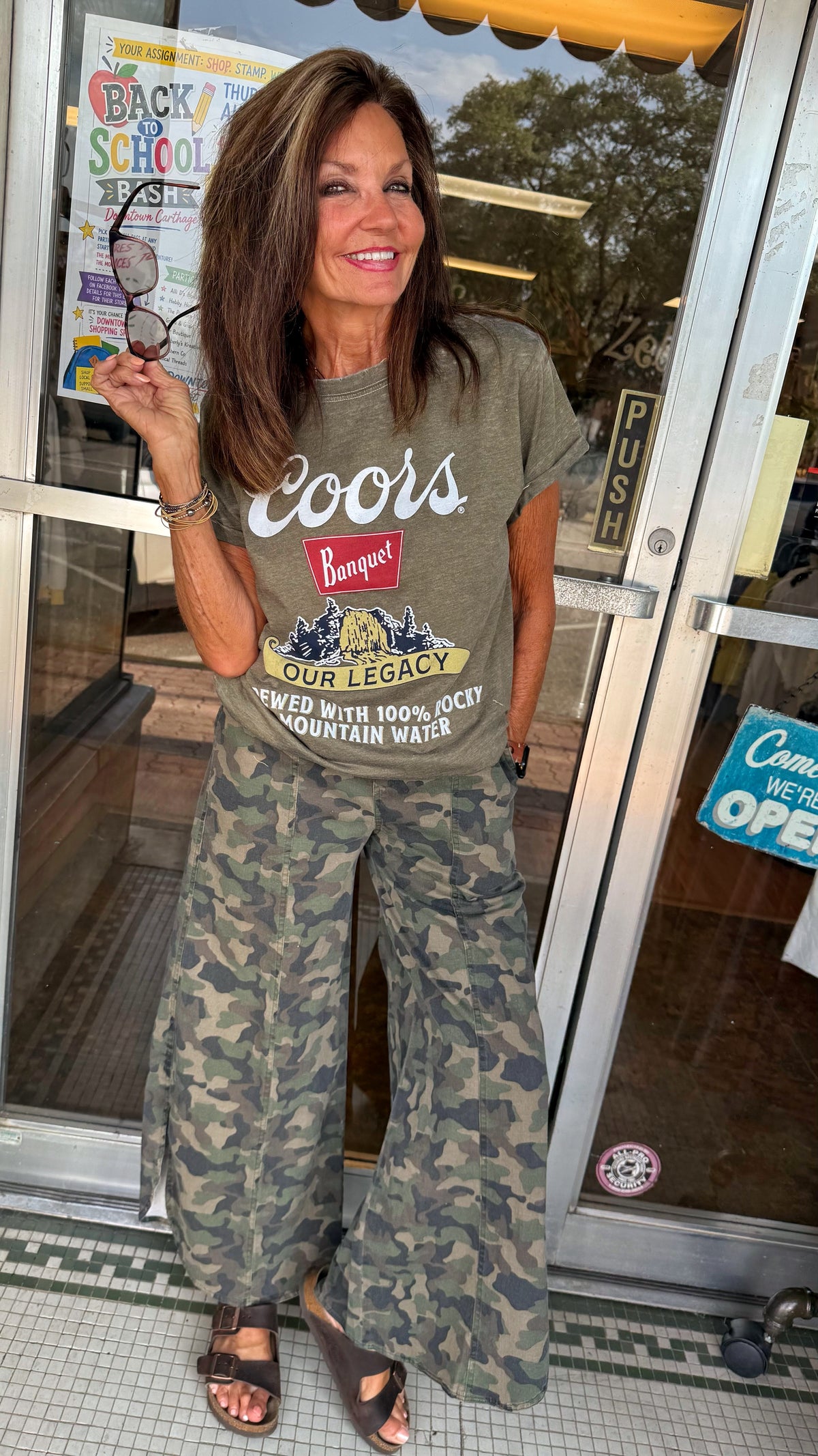 Camo Tulip Flare Pants