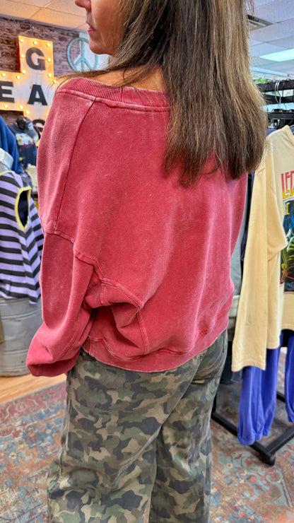 Cider Wash V-Neck Sweater