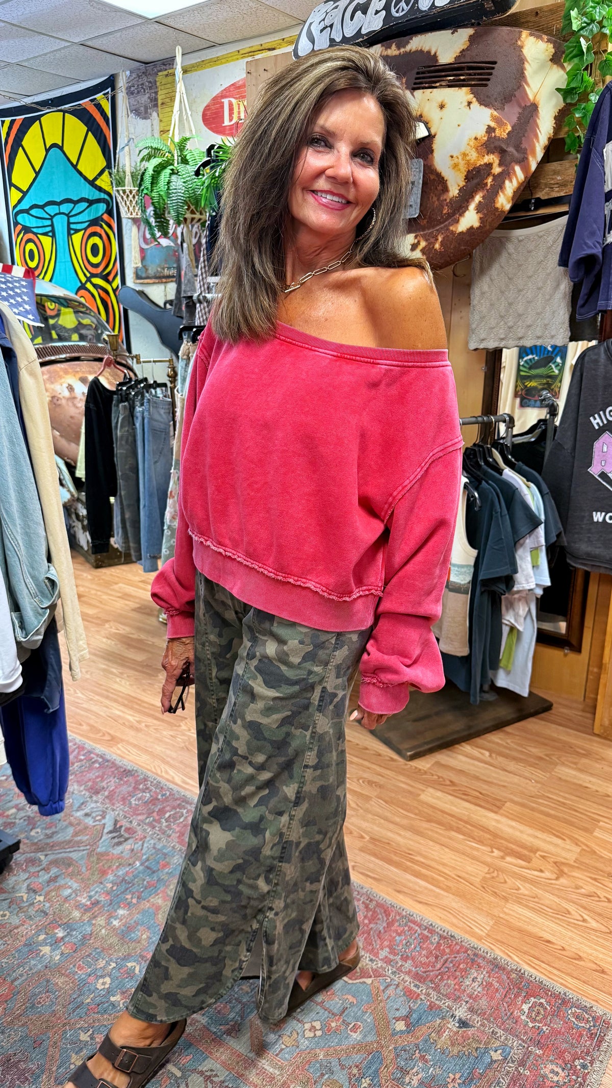 Sundried Off-Shoulder Sweater