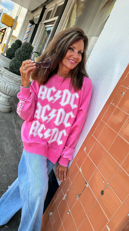 AC/DC Bolt Pink Sweatshirt