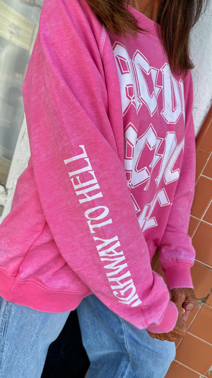 AC/DC Bolt Pink Sweatshirt