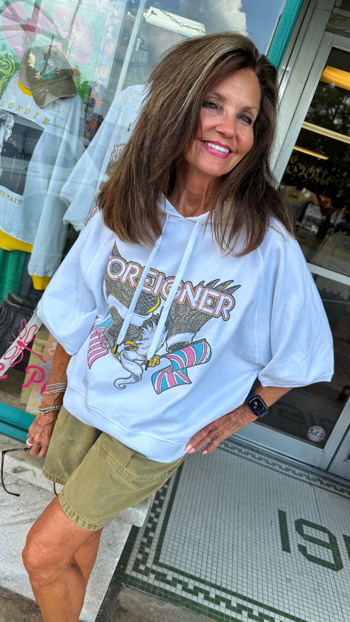 Foreigner Eagle Crop Hoodie