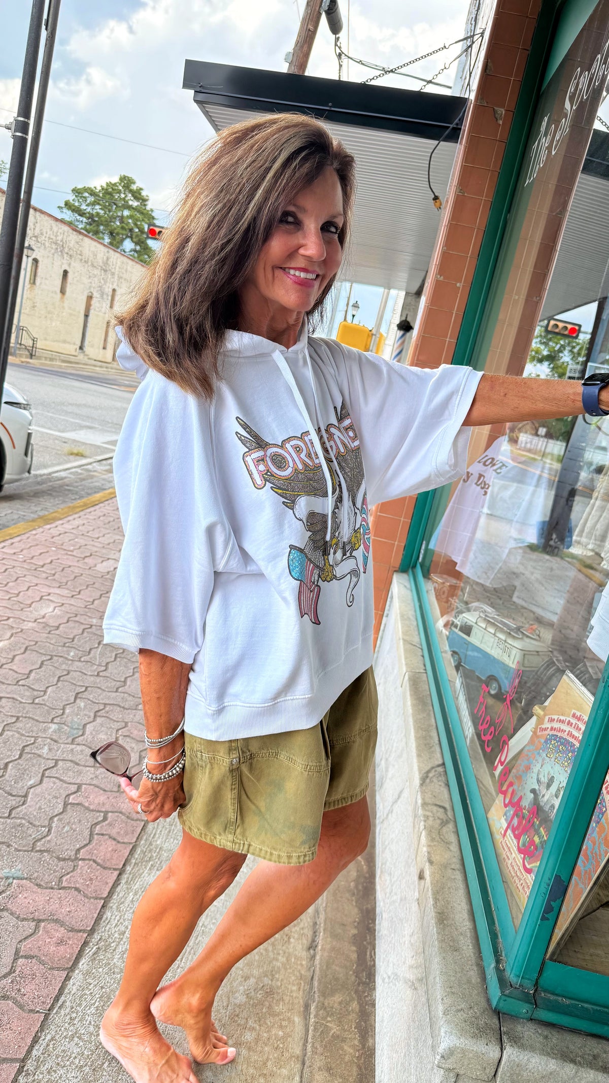 Foreigner Eagle Crop Hoodie