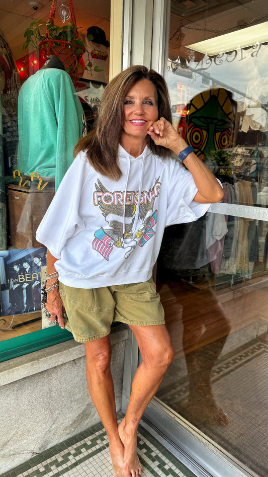 Foreigner Eagle Crop Hoodie