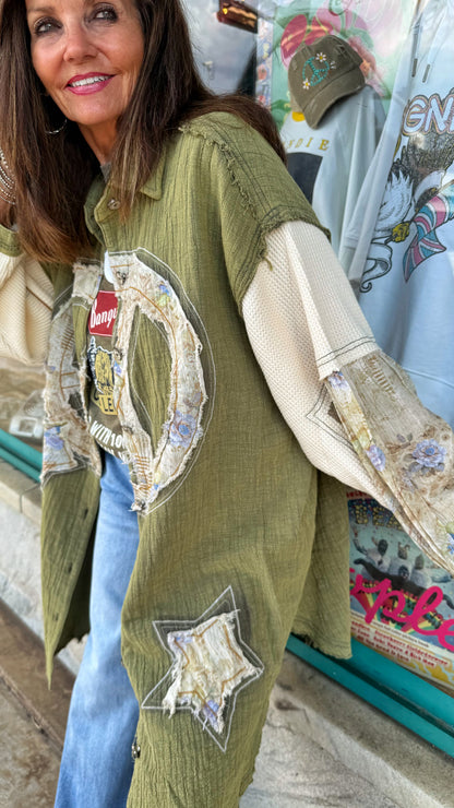 Peace Patch Olive Jacket