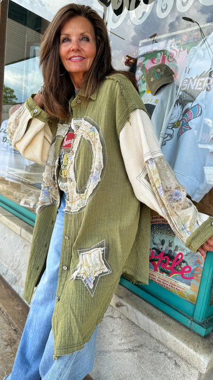 Peace Patch Olive Jacket