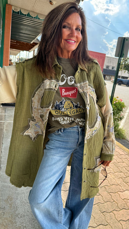Peace Patch Olive Jacket