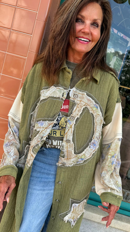 Peace Patch Olive Jacket