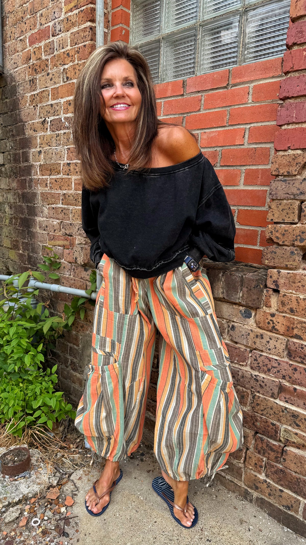 Sunset Stripe Balloon Pants