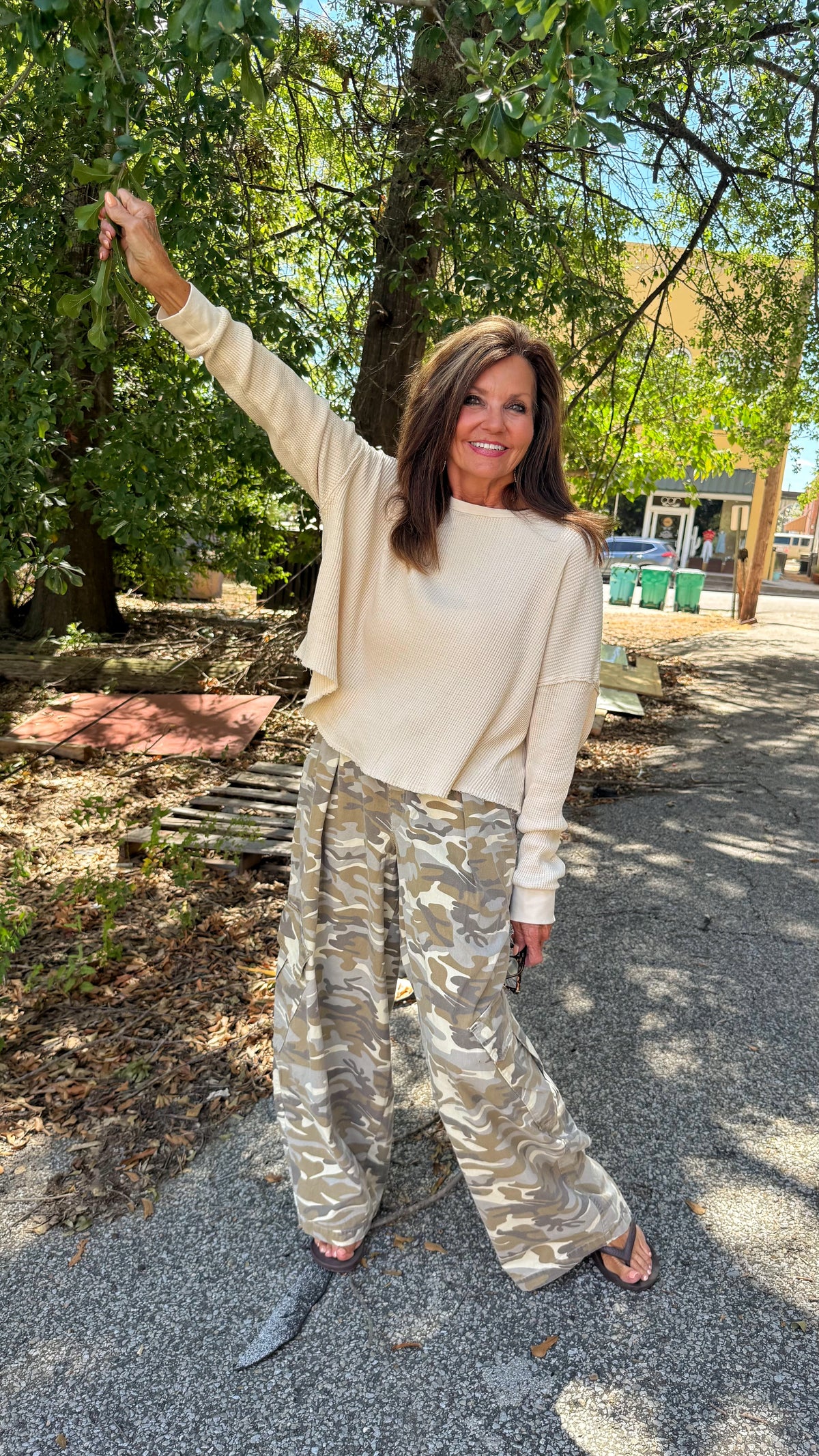Oversized Camo Barrel Pants
