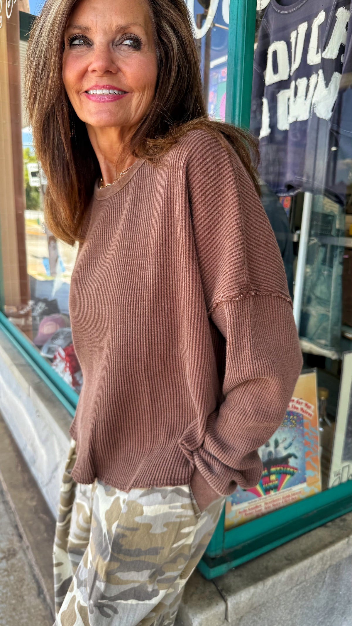 Mocha Wash Thermal Top