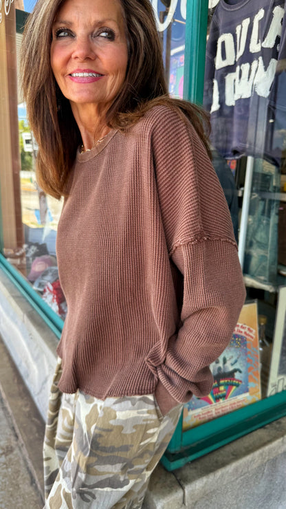 Mocha Wash Thermal Top