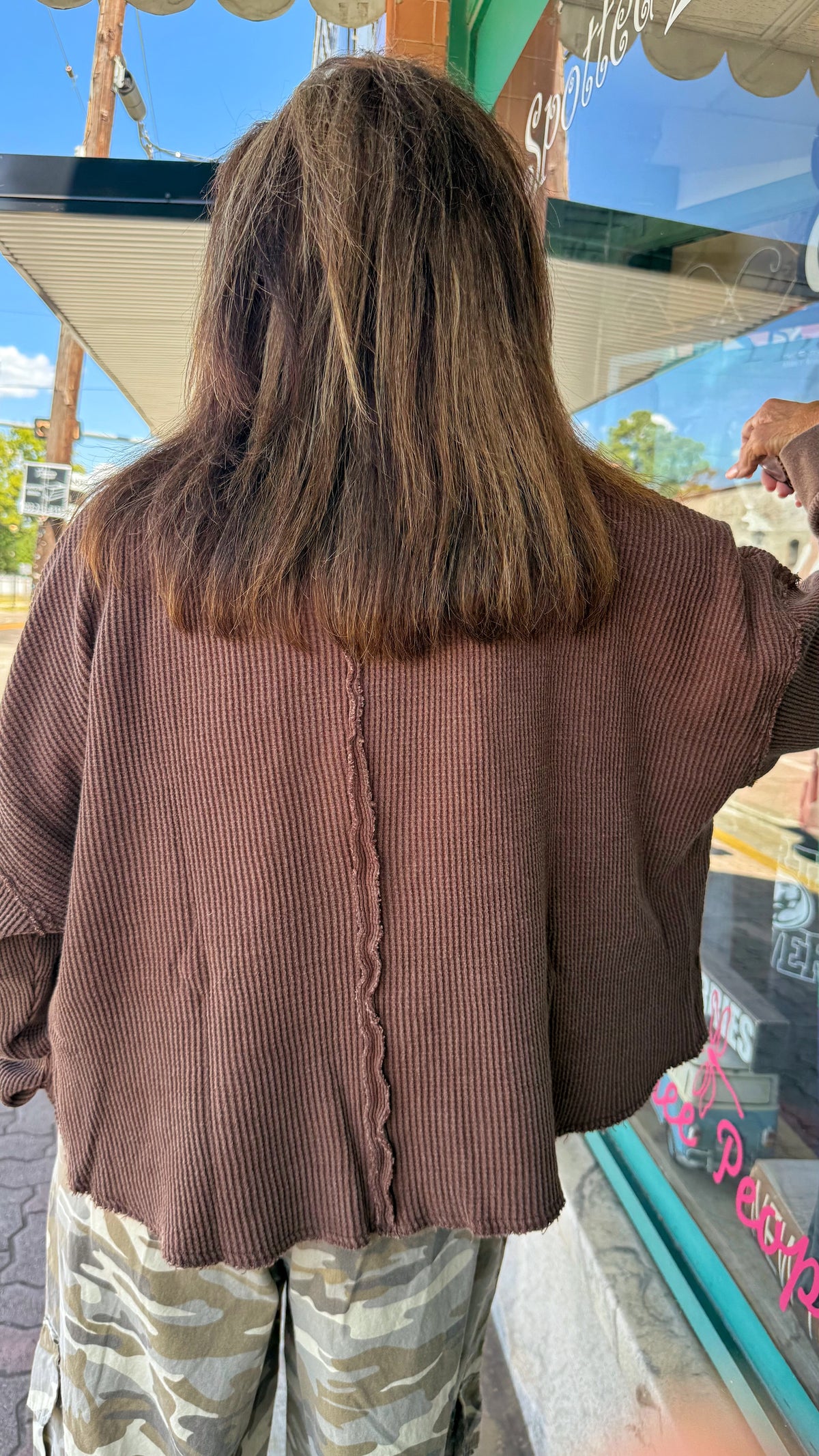 Mocha Wash Thermal Top