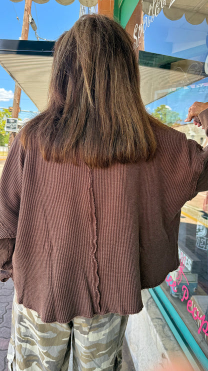 Mocha Wash Thermal Top