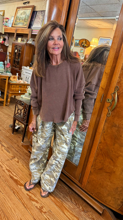 Mocha Wash Thermal Top