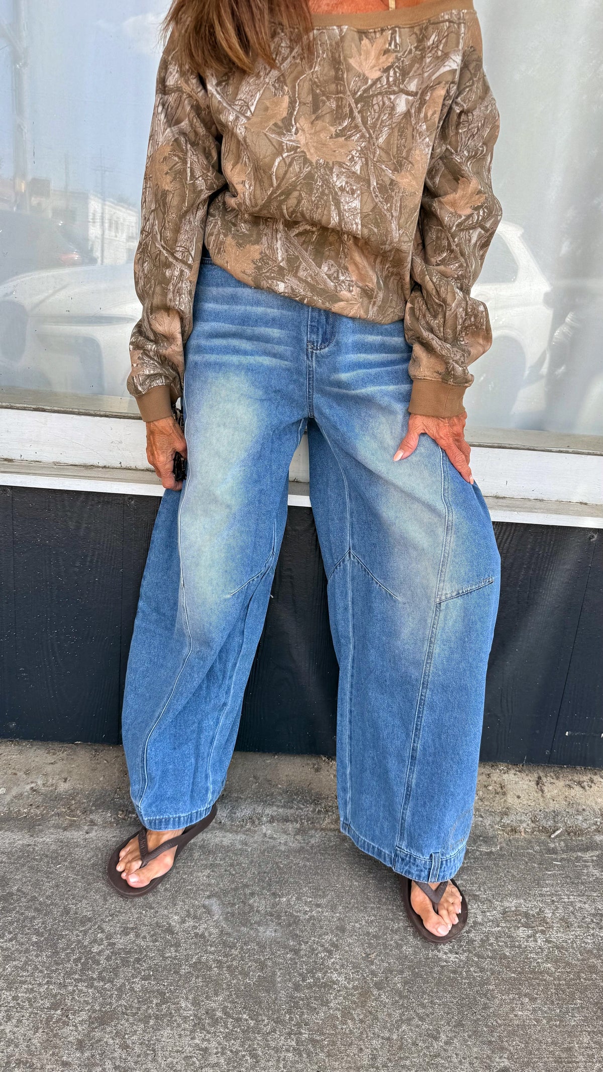 High Waist Barrel Jeans
