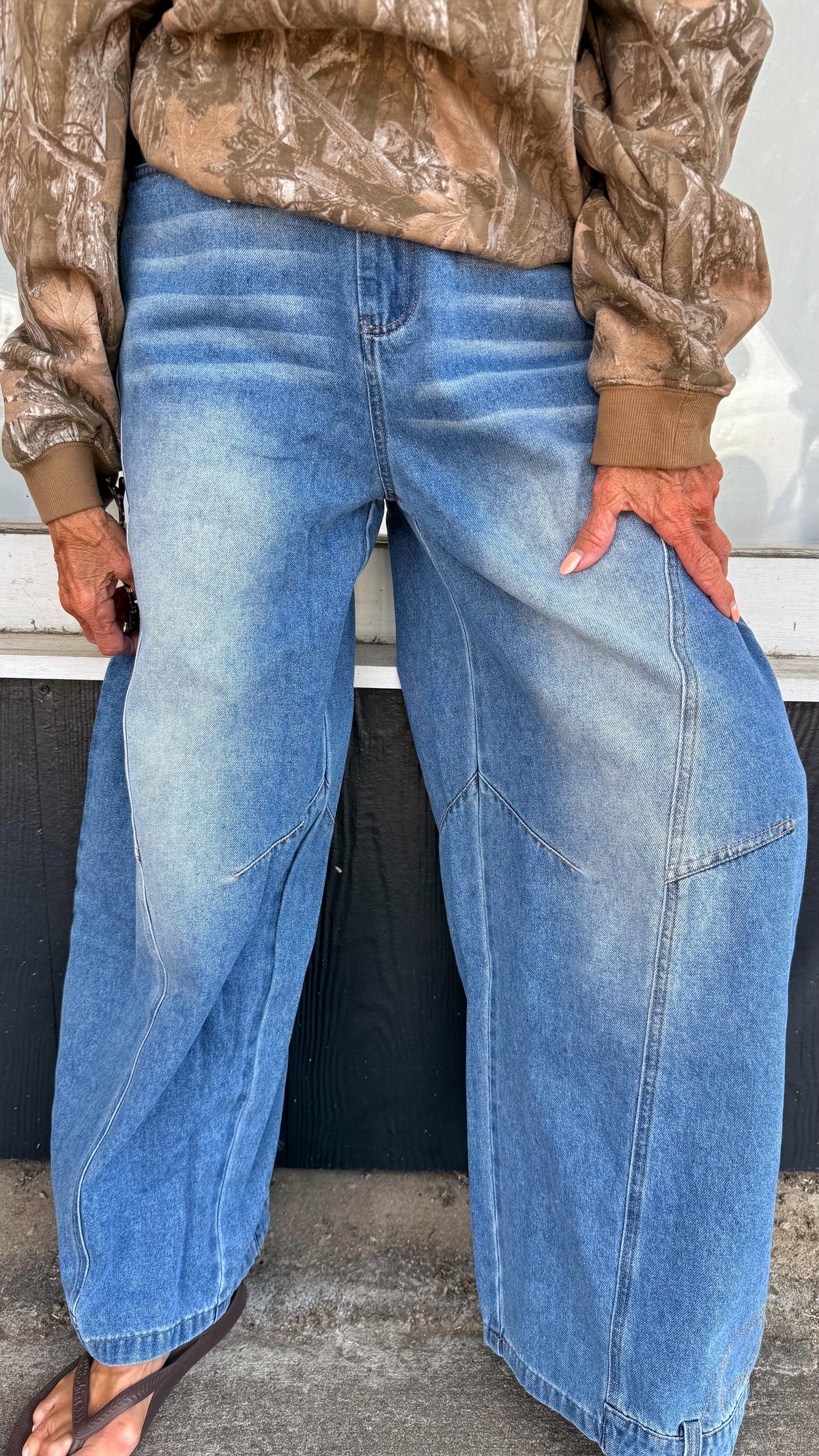 High Waist Barrel Jeans
