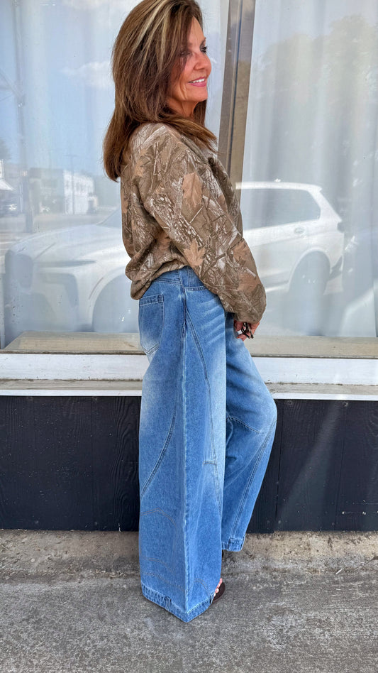High Waist Barrel Jeans
