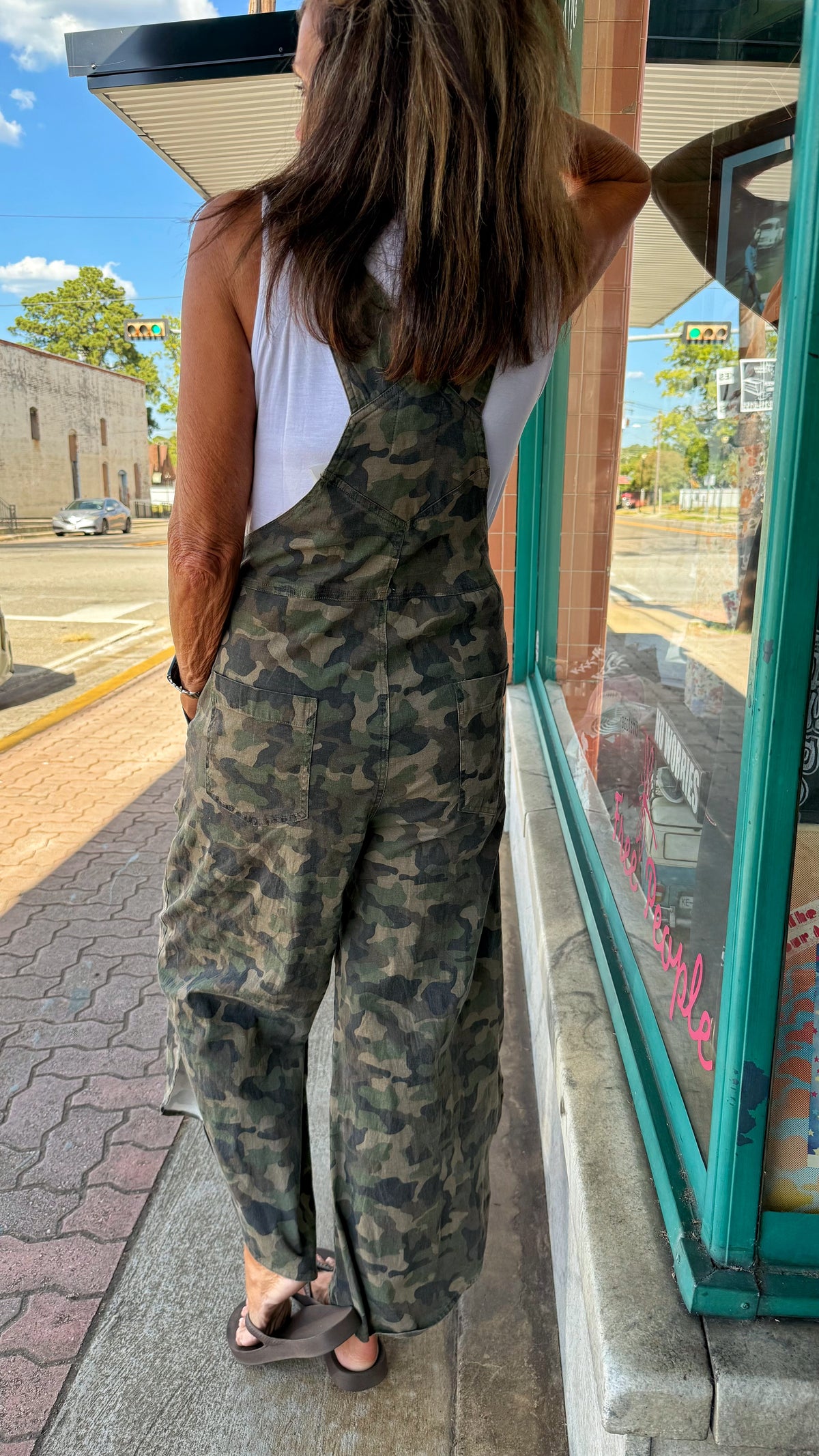 Camo Tulip Wash Overalls