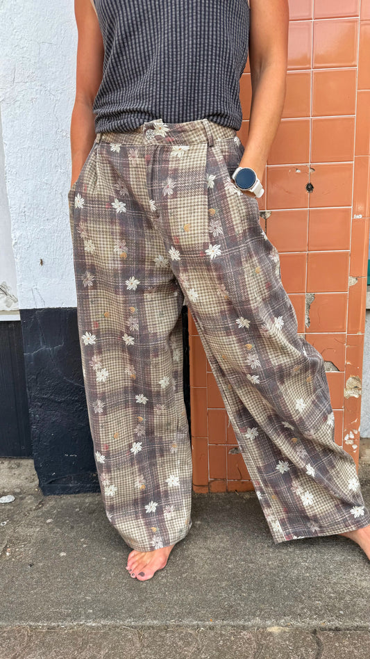 Cocoa Multi Print Wide Leg Pants