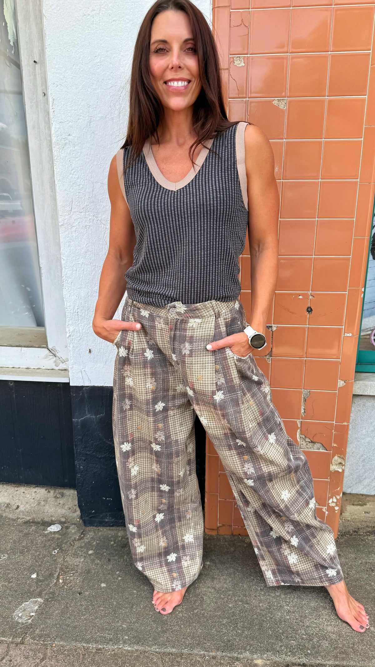 Cocoa Multi Print Wide Leg Pants