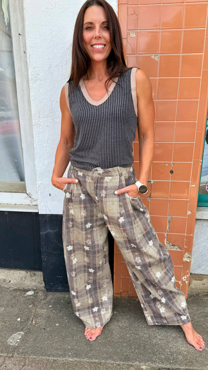 Cocoa Multi Print Wide Leg Pants