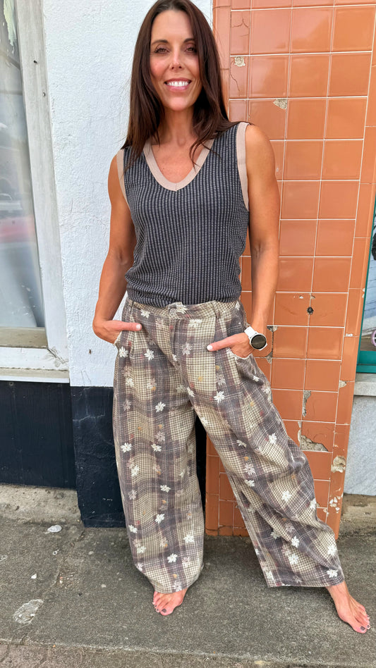Cocoa Multi Print Wide Leg Pants