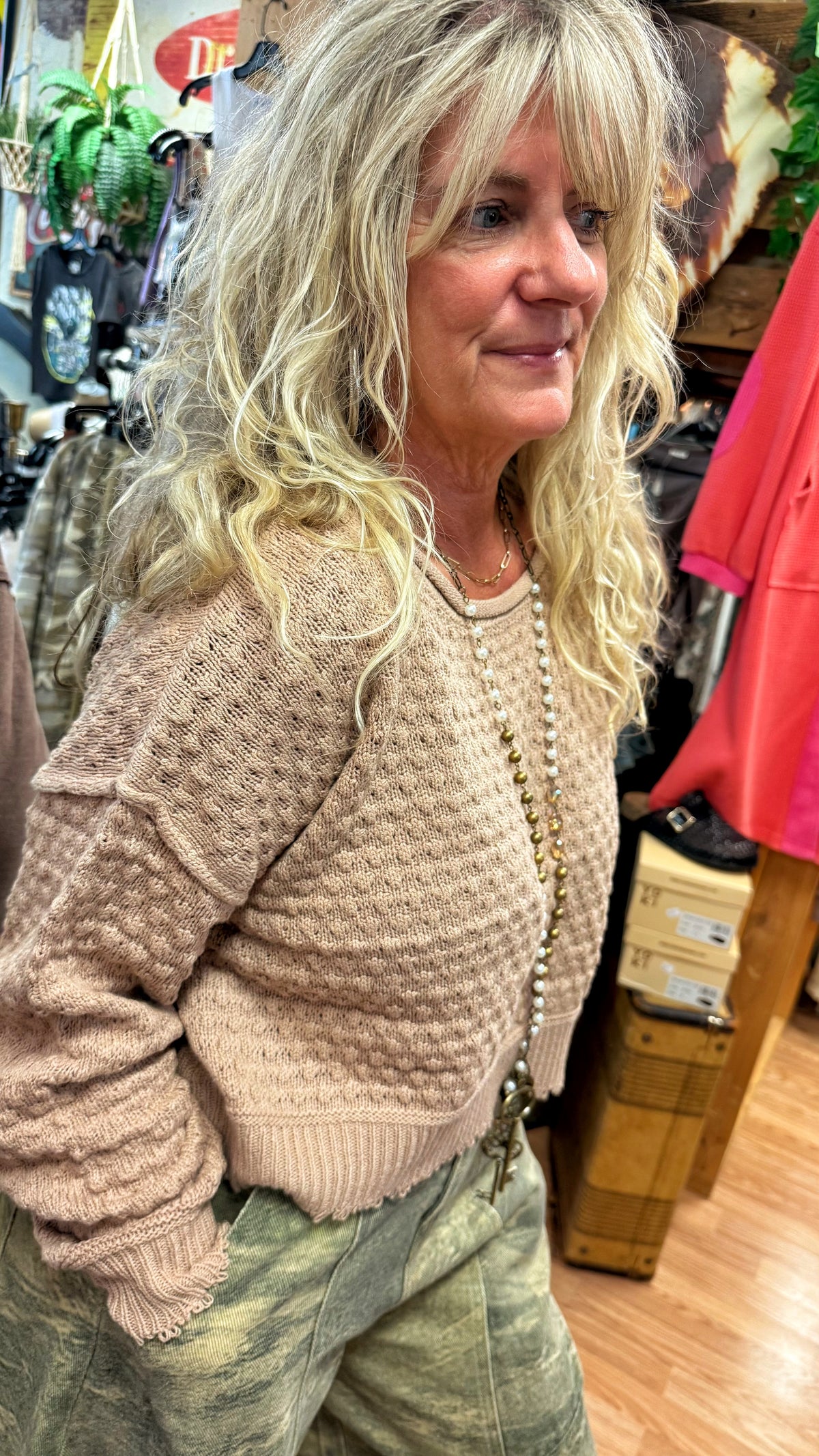Dark Taupe Crop Sweater