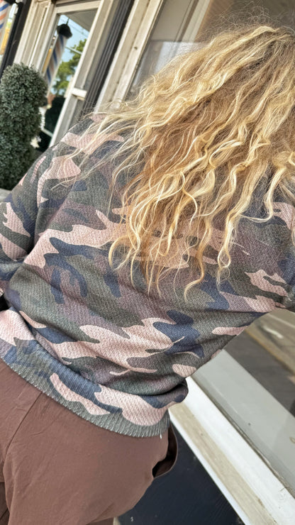 Vintage Camo Bloom Sweater
