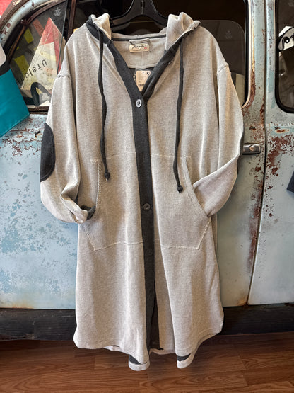 Drifter Pinstripe Hooded Duster