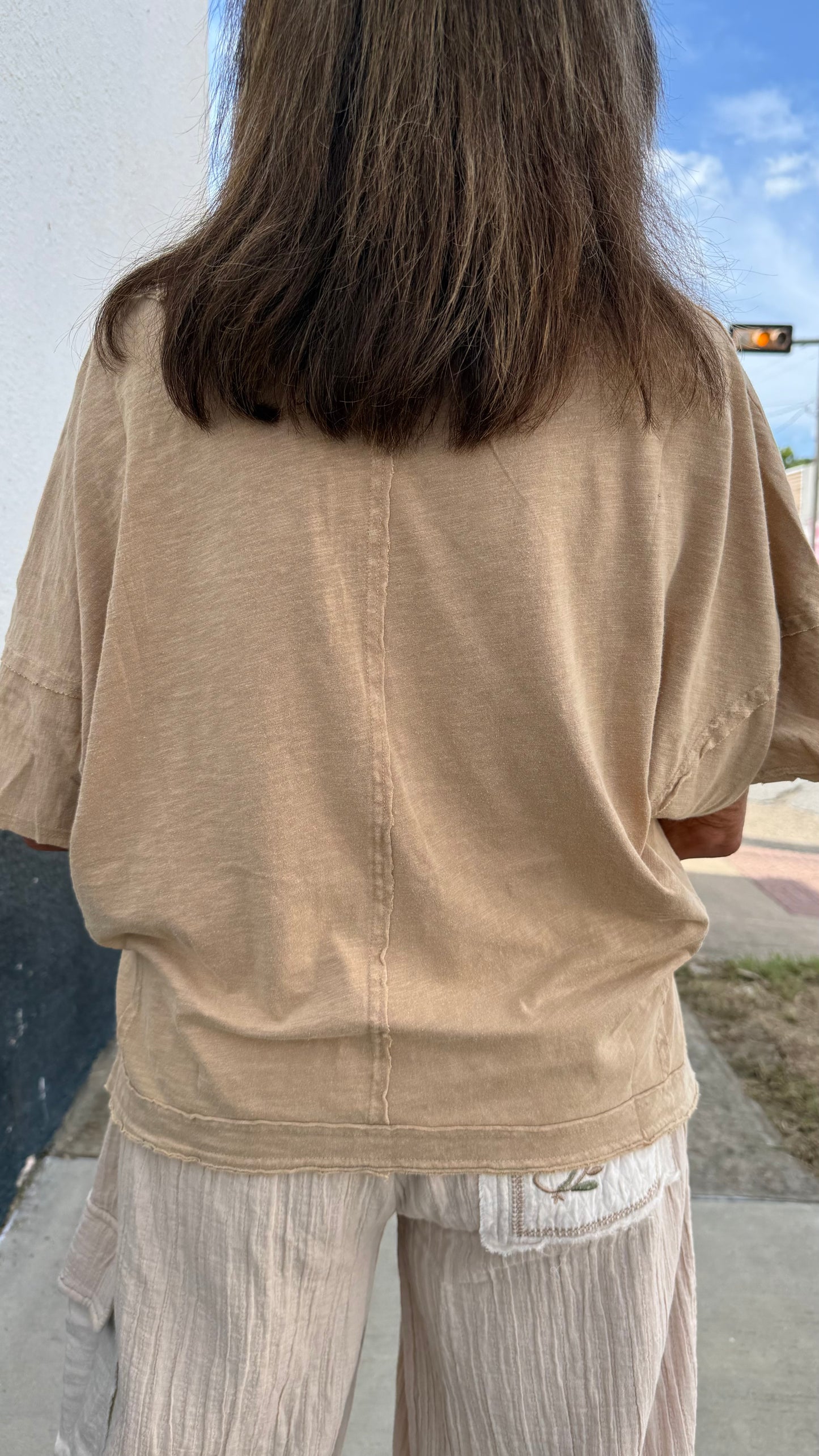 Desert Dusk V-Neck Cotton Top