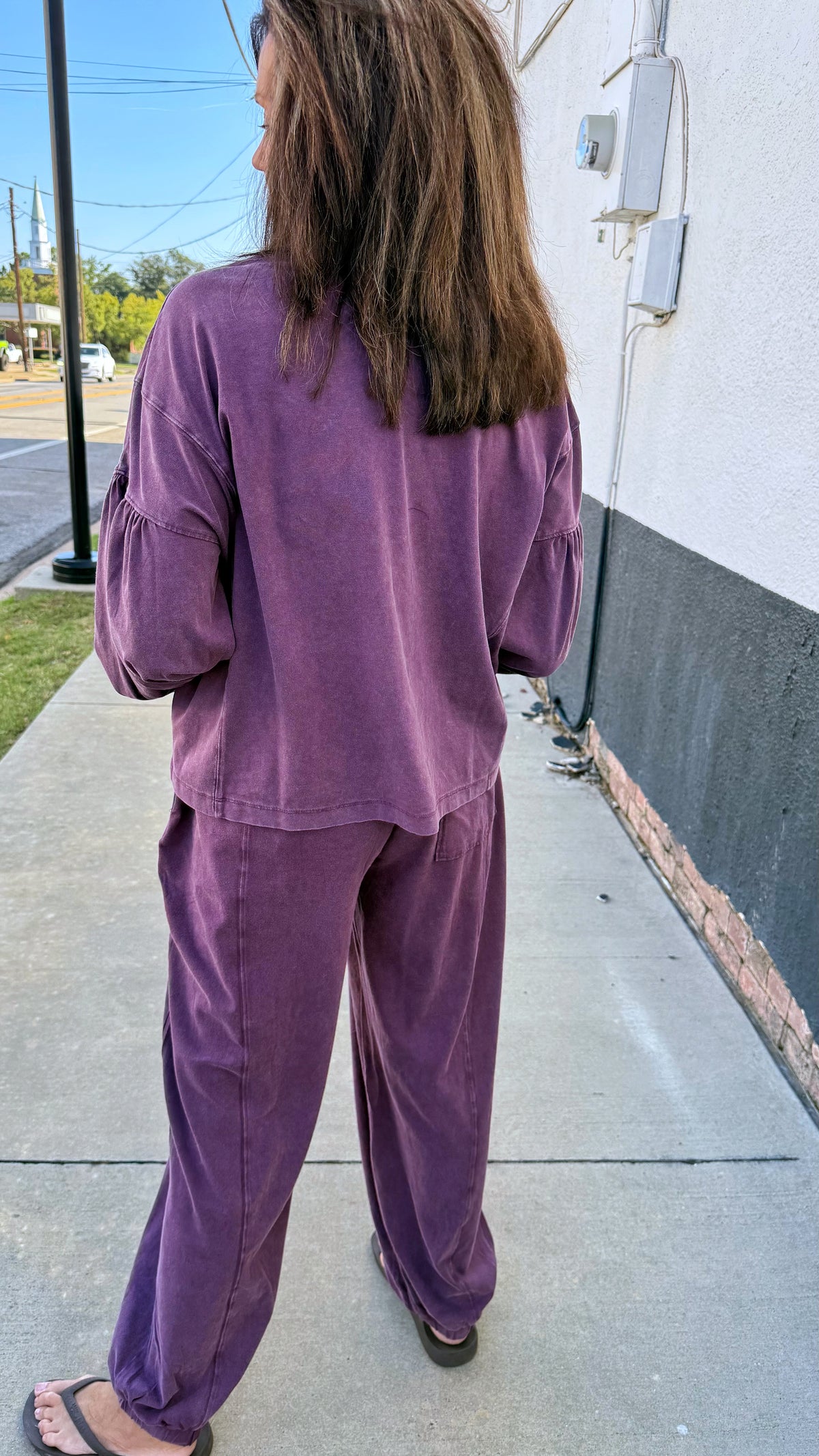 Dark Cherry Soft Knit Jogger Set
