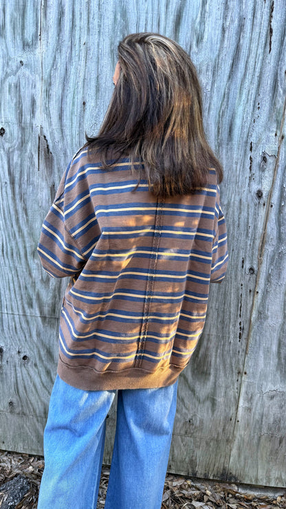 Free People Striped Sweatshirt