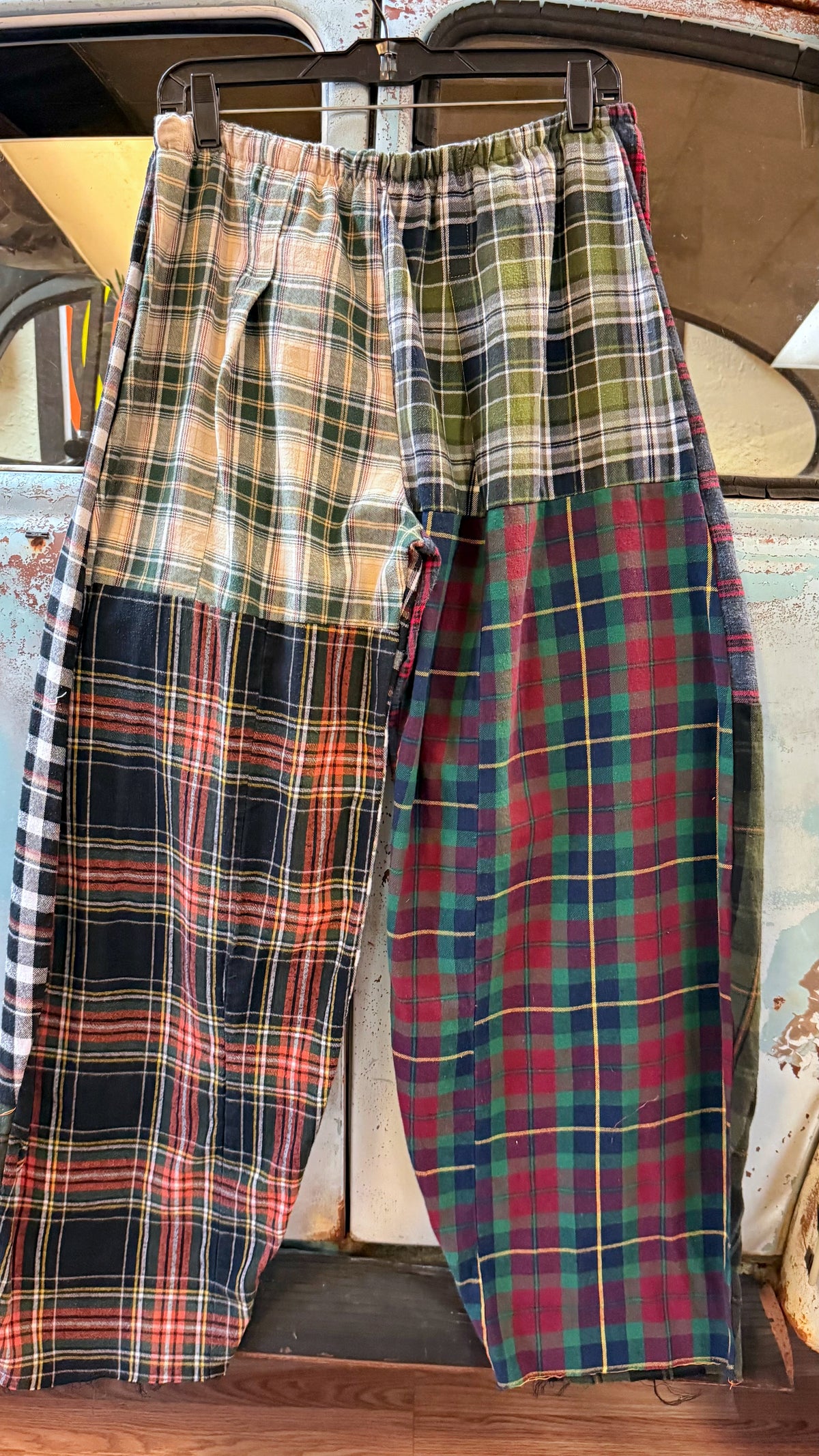 Vintage Tartan Patchwork Pants
