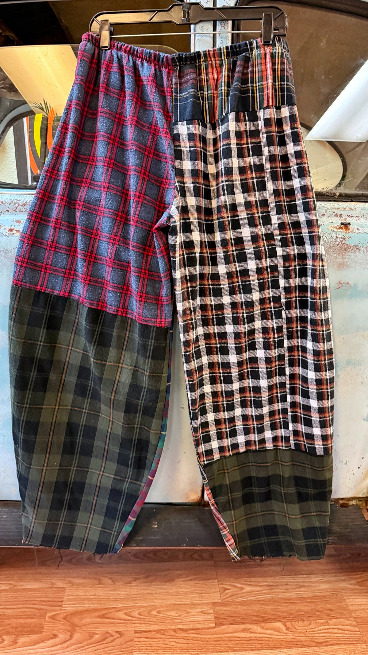 Vintage Tartan Patchwork Pants