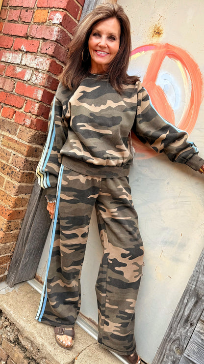 Alpine Camo Side Stripe Jogger Set